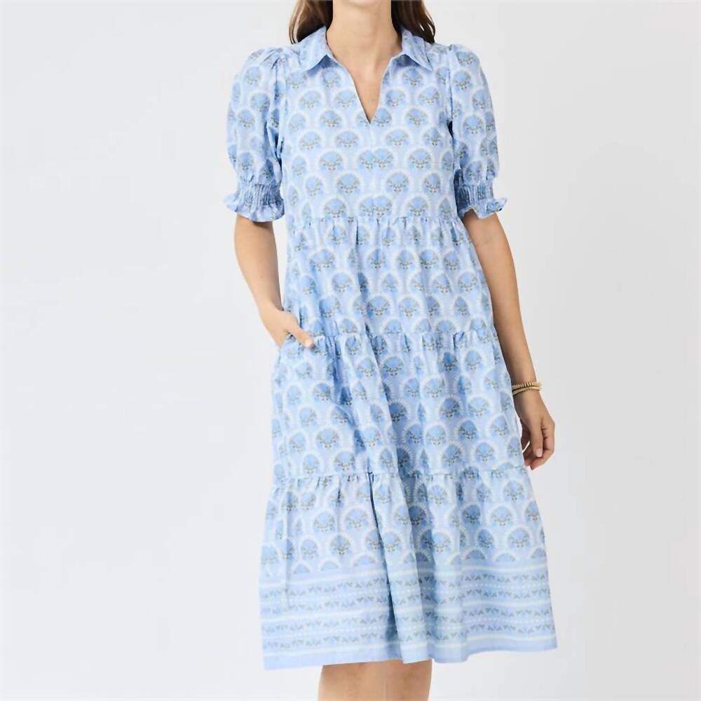 NEW MARY SQUARE molly sunshower flora dress in blue